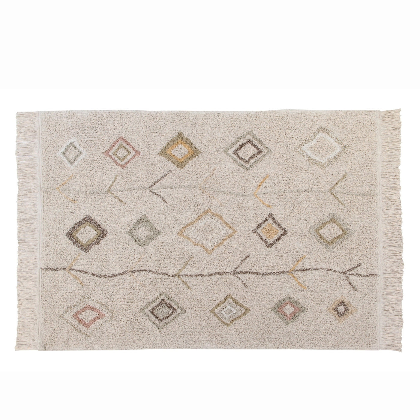 Cotton washable rug Kaarol Earth M / 140 x 200cm