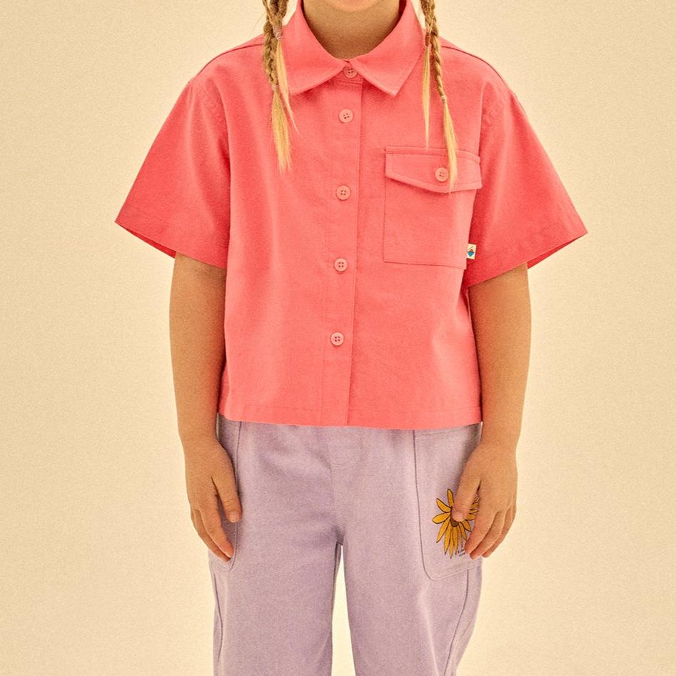 Jelly Mallow - Lion Cropped Shirt / 4-5y