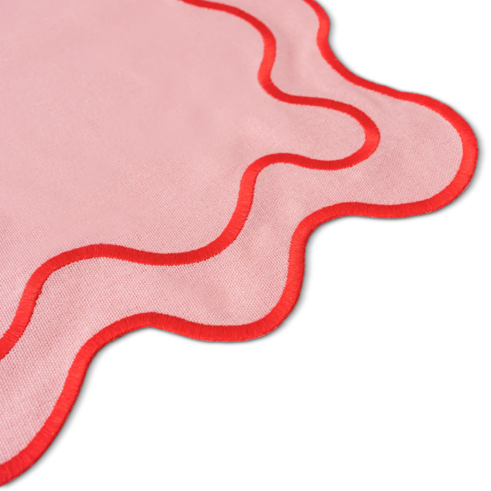 Placemats waves pink (set of 2)