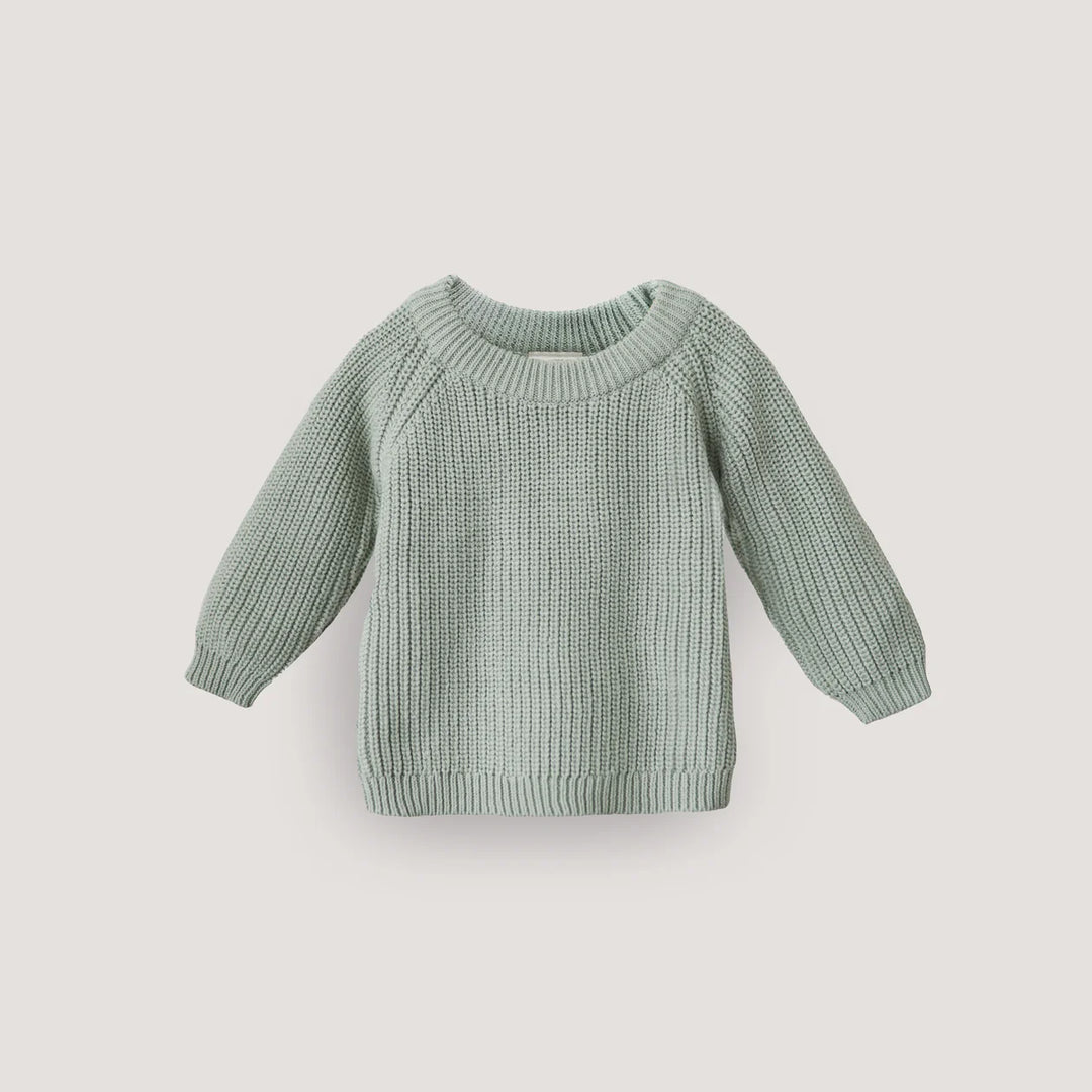 Chunky knit sweater mint / 3-6m