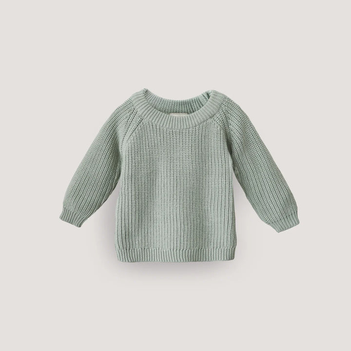 Chunky knit sweater mint / 3-6m