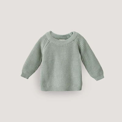 Chunky knit sweater mint / 3-6m