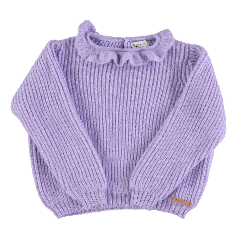 Knitted sweater lilac kids