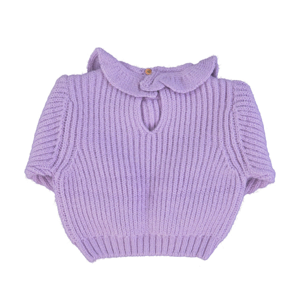 Knitted sweater lilac babies