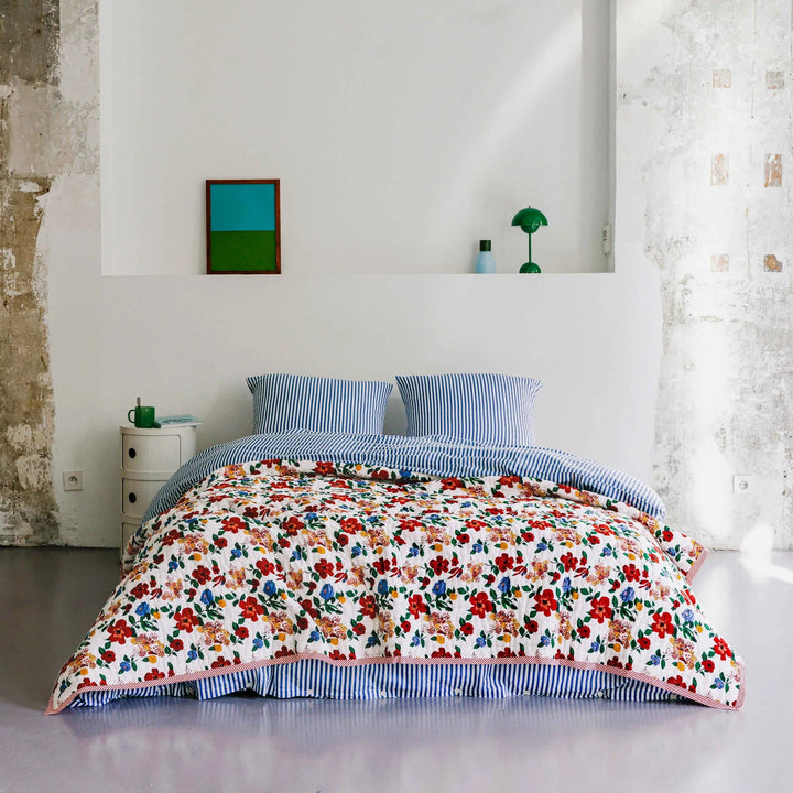 Reversible quilt 220x270cm Hibiscus