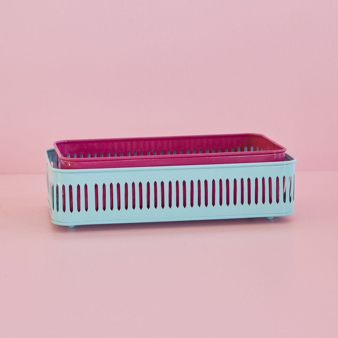 Rice - Metal tray multicolor (set of 2)