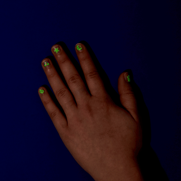 Glow party nail stickers (3+ years)