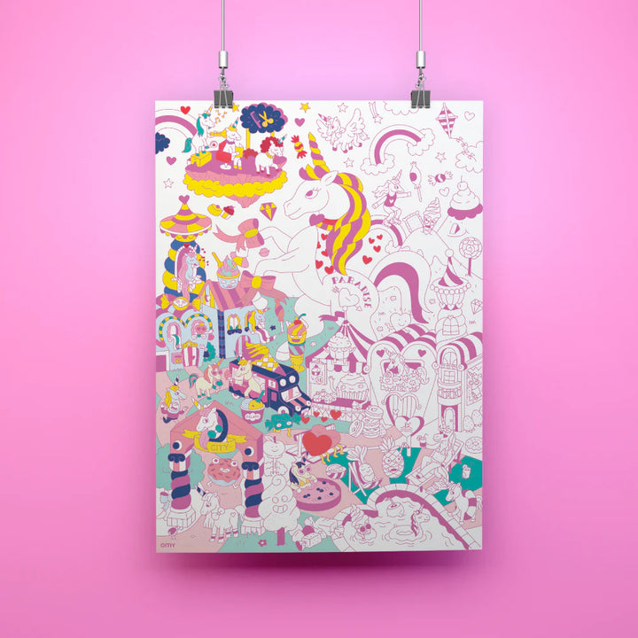 Giant coloring poster lily