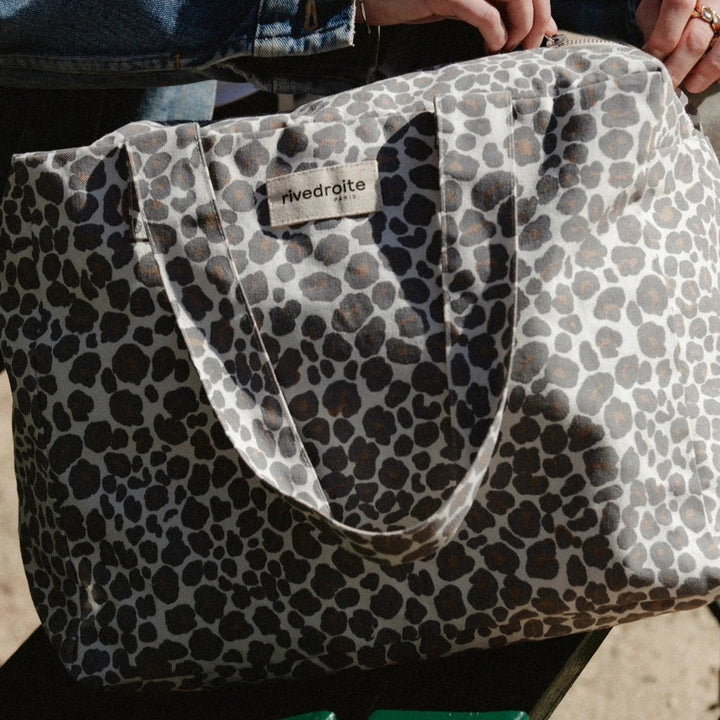Weekend bag celestin Leopard Gris