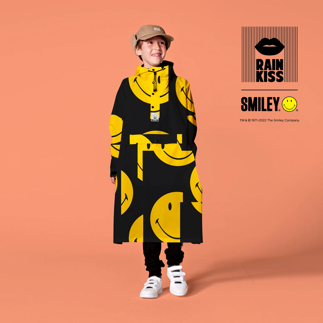Rainkiss - Rain poncho kids smiley / Size 1 (100-120cm)