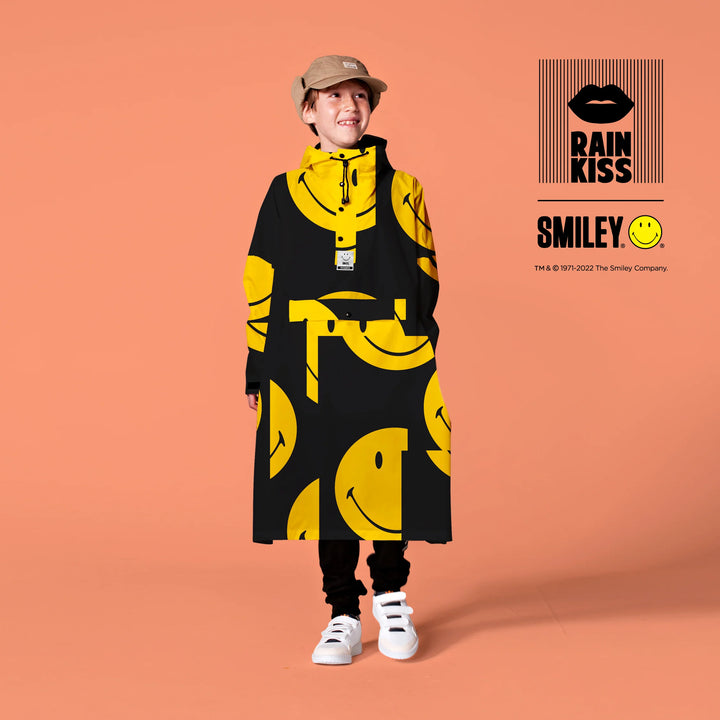 Rainkiss - Rain poncho kids smiley / Size 1 (100-120cm)