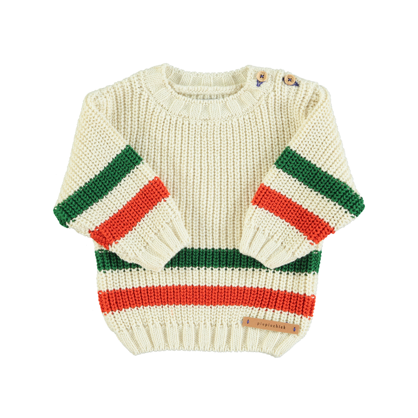 Knitted sweater multicolor stripes babies
