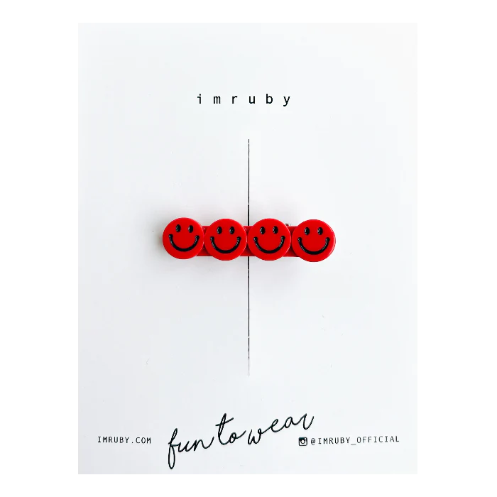 Smiley grip clip - multiple colours