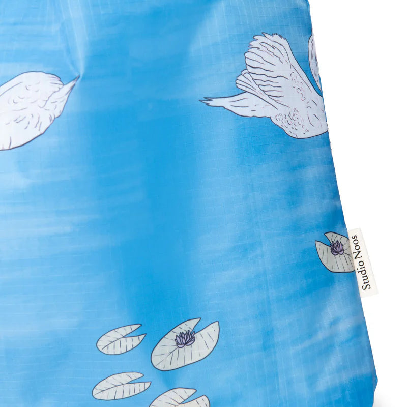Grocery bag swan blue