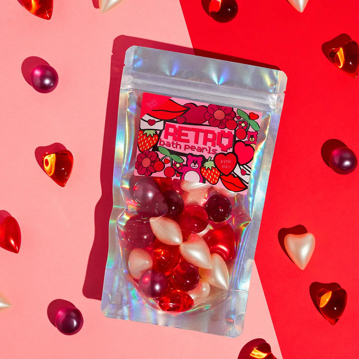 Retro bath pearls: hearts