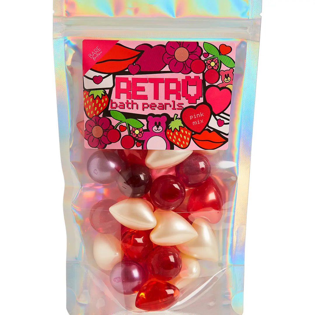 Retro bath pearls: hearts
