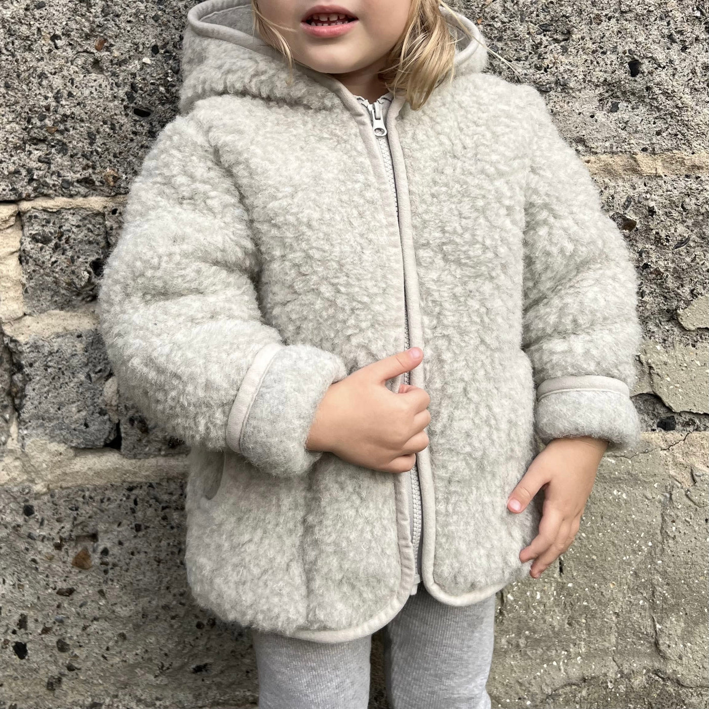 A Basic Brand - Wollen jas licht grijs / 6m & 6j