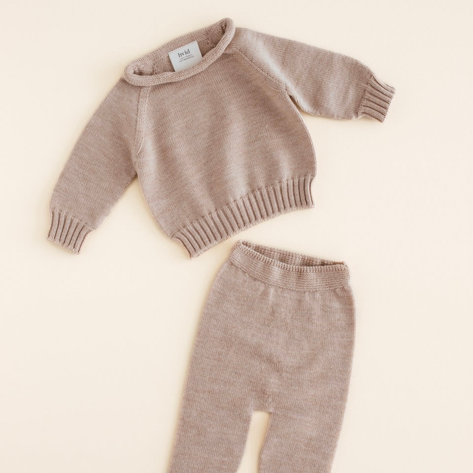 Sweater Georgette babies sand 3-6m (DEELBONNEN) / babylist Raoul Thomas - Van Gestel