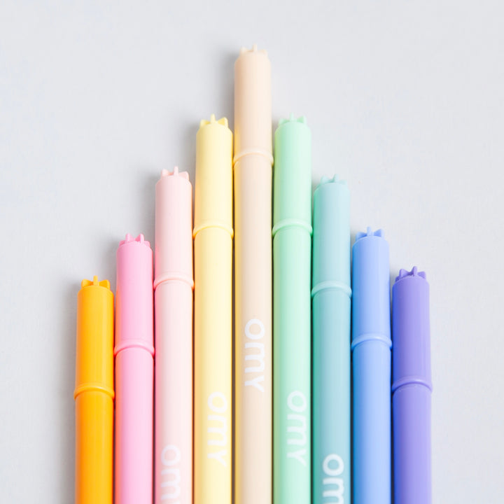 9 Pastel markers