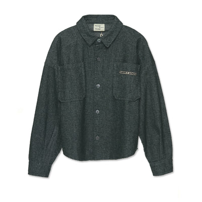 Wander & Wonder - Button down shirt pine green / 5-6y