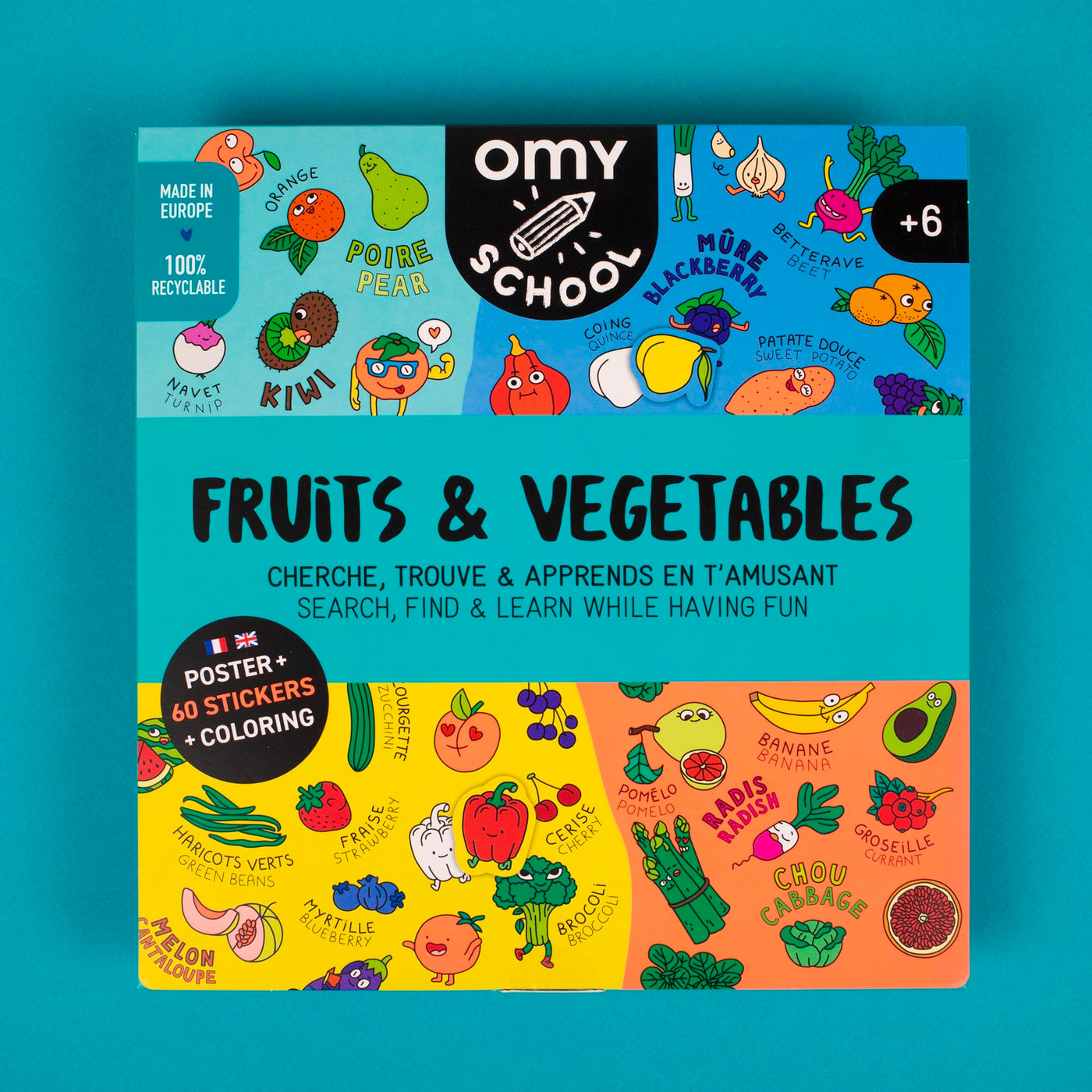 Poster & stickers fruits and vegetables (3+ years)
