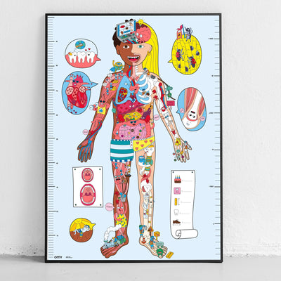 Giant poster & stickers my body (3+ years)