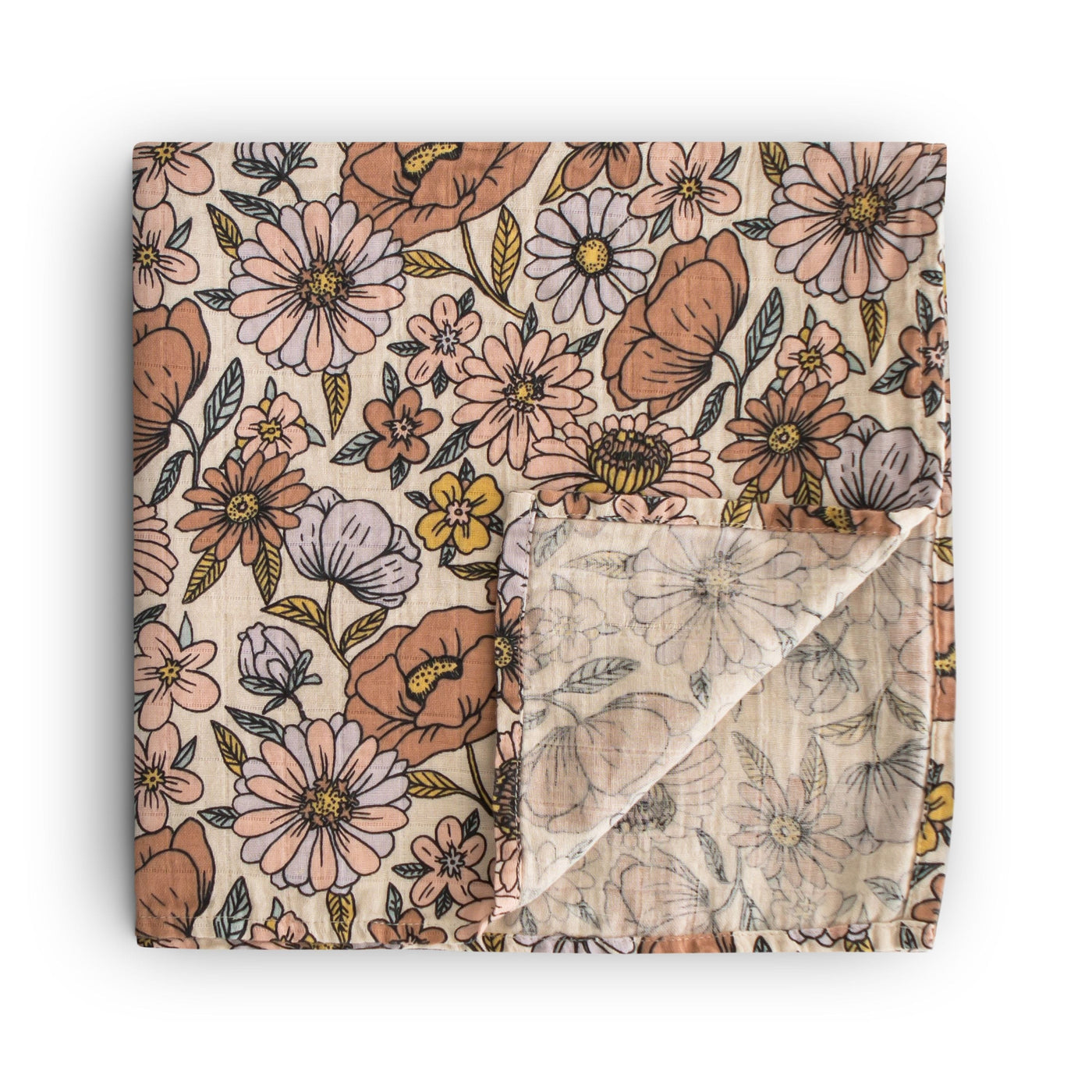 Big swaddle retro flower