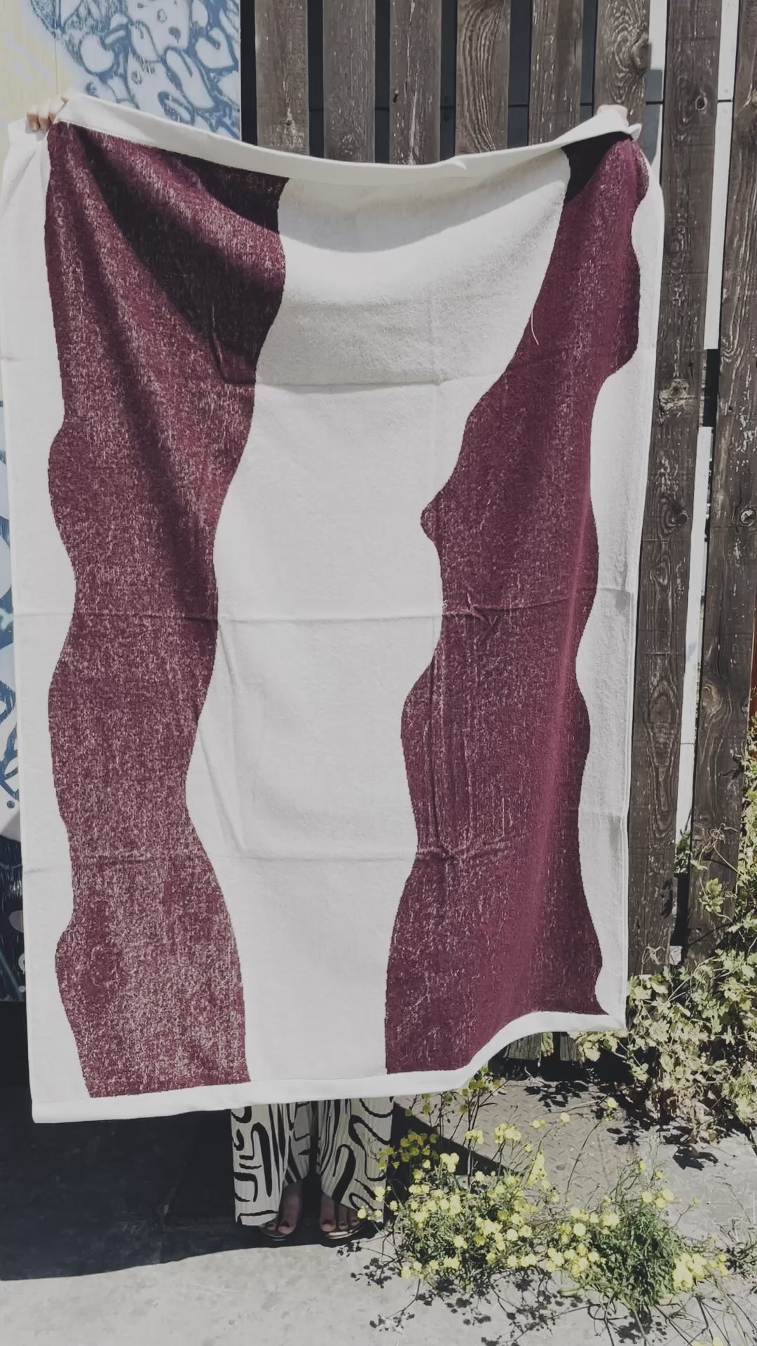 Beach towel Burgundy Bone 150x100cm