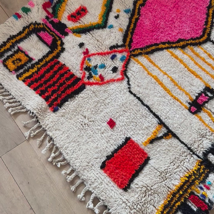 Azilal pink berber rug / approx. 150 x 125cm