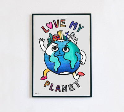 Gigantische kleurposter love my planet (3+ jaar)