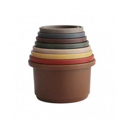 Stacking cups (set of 8) - multiple colours