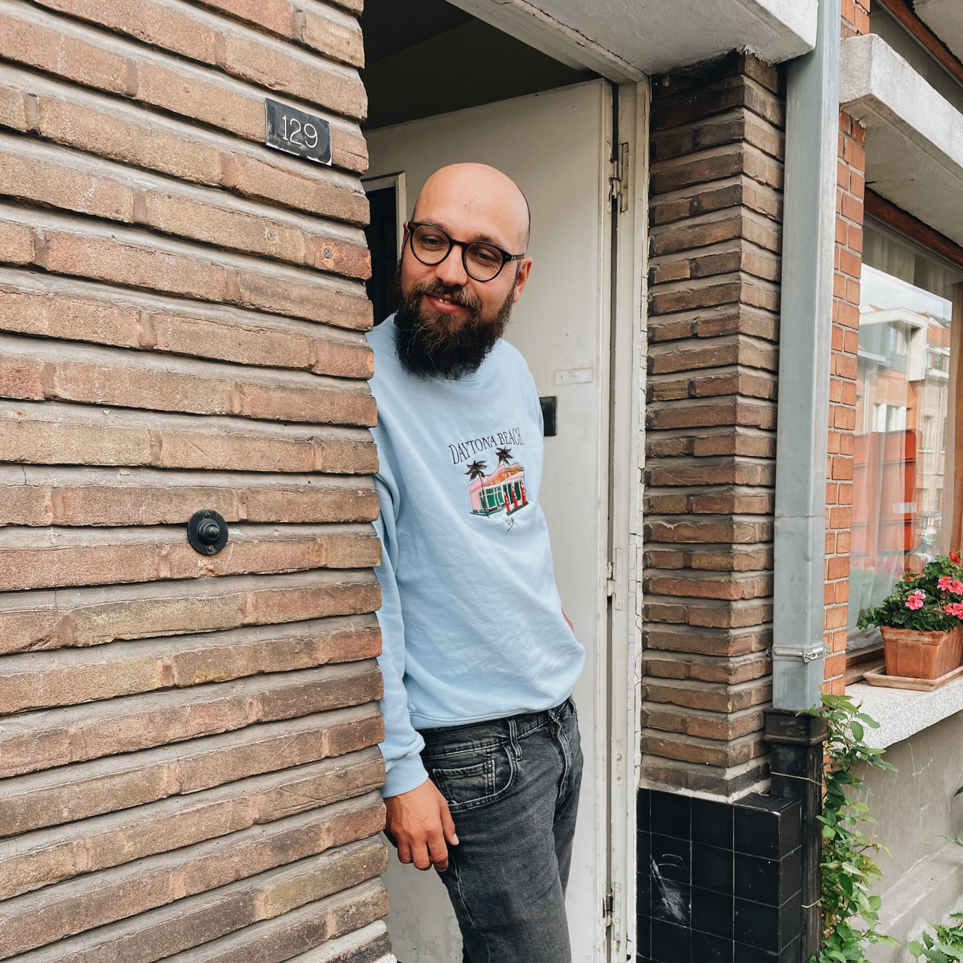 Maison Labiche - Sweatshirt daytona beach pastel blue / M & L