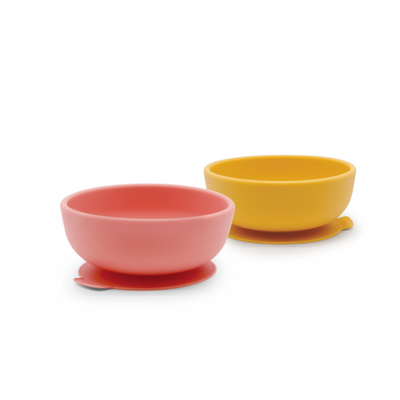 Bowls silicone with suction (2 pack) - multiple colours