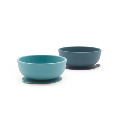 Bowls silicone with suction (2 pack) - multiple colours