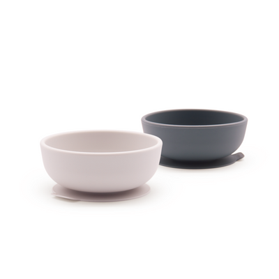 Bowls silicone with suction (2 pack) - multiple colours