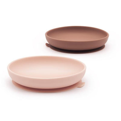 Plates silicone with suction (2 pack) - multiple colours