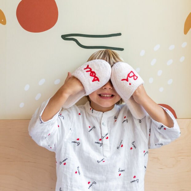 Mathilde Cabanas - Bisou pink slipper kids / 31-32 & 34-35