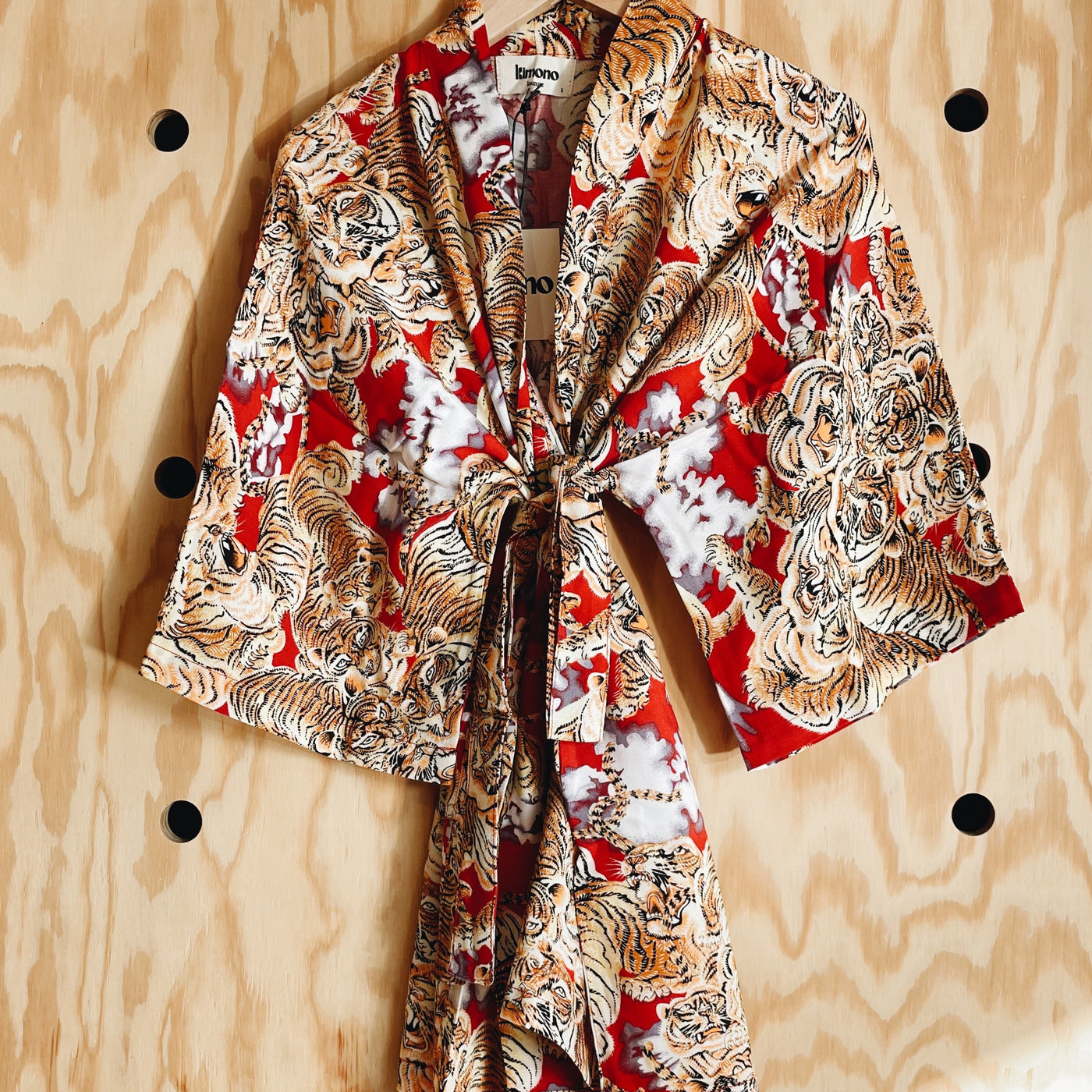 Kimono tijger rood kids