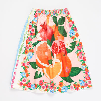 Maison Mangostan - Skirt oranges scarf / 4y & 8y