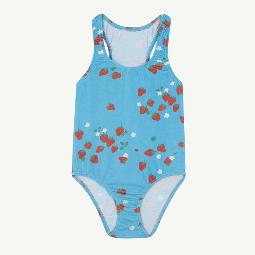 Yellow Pelota - Swimsuit strawberry blue / 2y & 3y