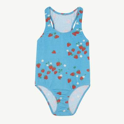 Yellow Pelota - Swimsuit strawberry blue / 2y, 3y & 4y