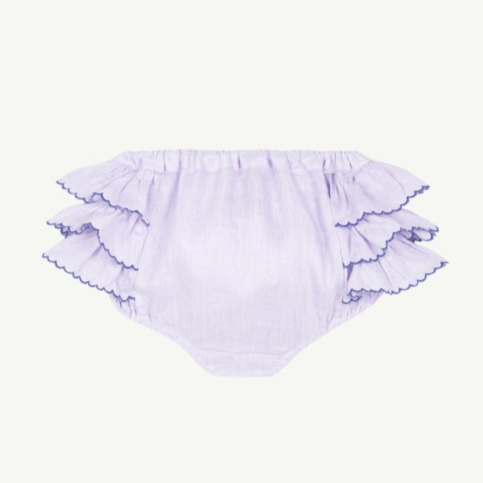 Yellow Pelota - Culotte linen mauve / 6m