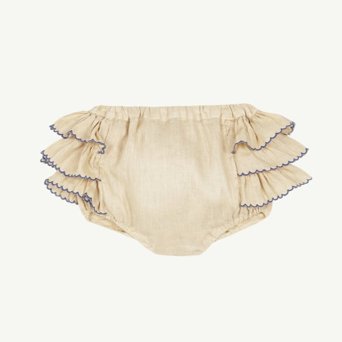 Yellow Pelota - Culotte linen biscotto / 6m, 12m & 2y