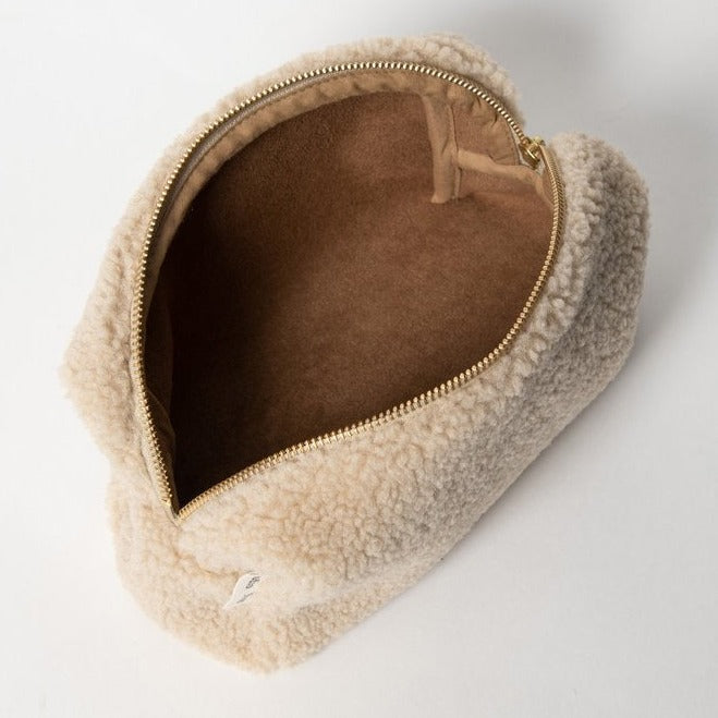 Pouch chunky teddy beige