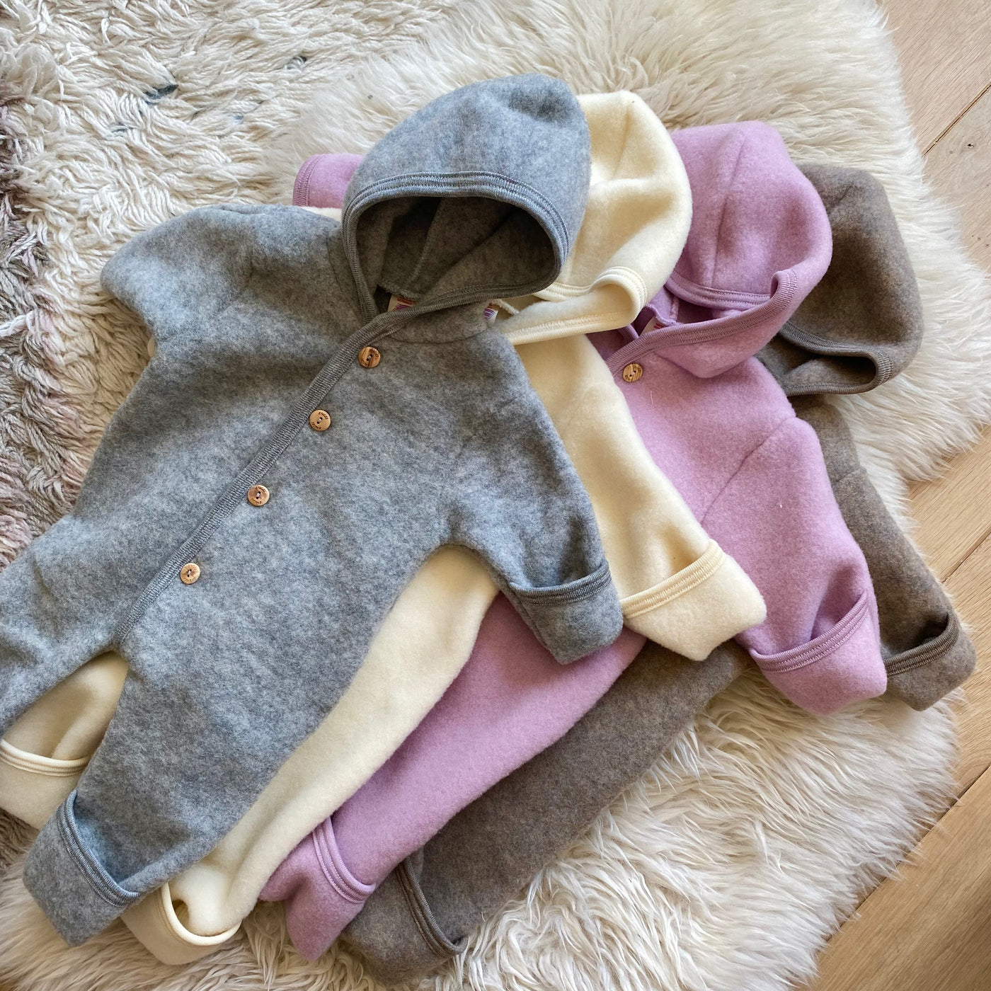 Hooded overall wool - multiple colours