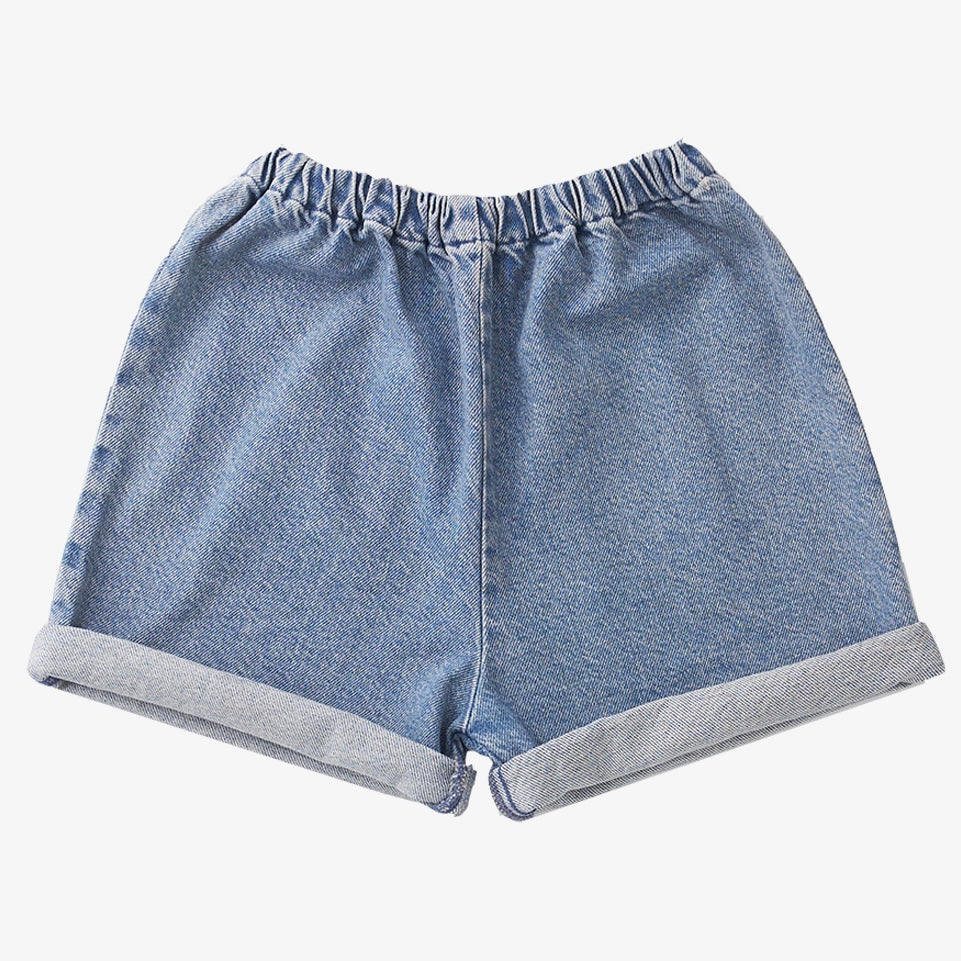 Short lichtblauw