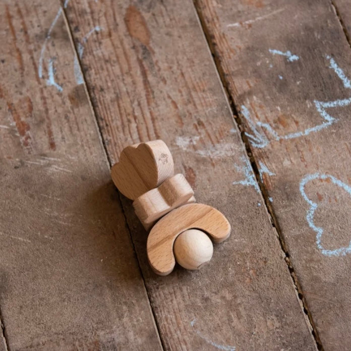 KMR Childwood - Wooden rattle Bloem