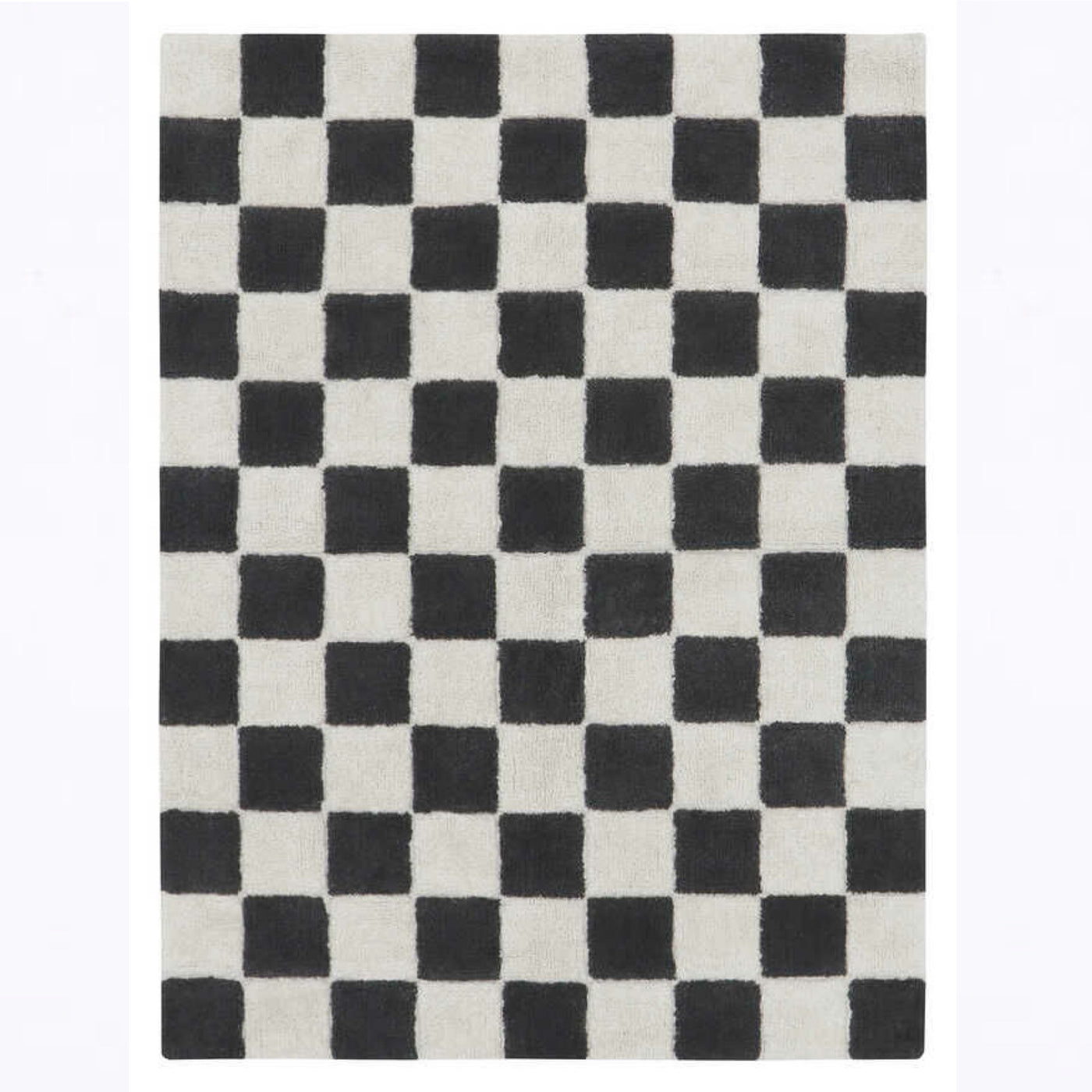 Katoen wasbaar tapijt kitchen tiles donkergrijs / 120x160cm 