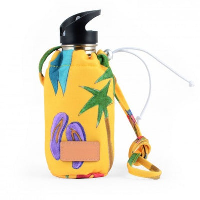 Drinking bottle bag tropical yellow (bottle included)