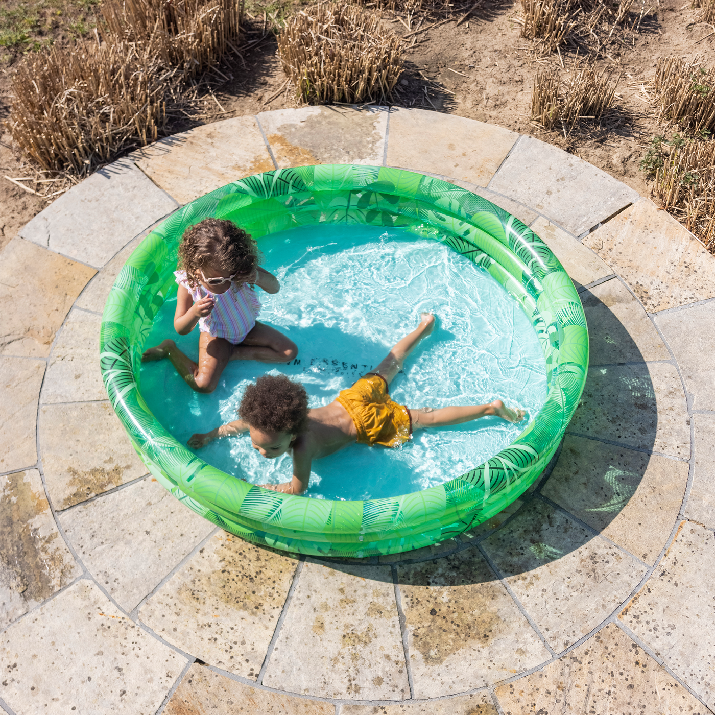 Inflatable pool 150 cm (3y+) green tropical
